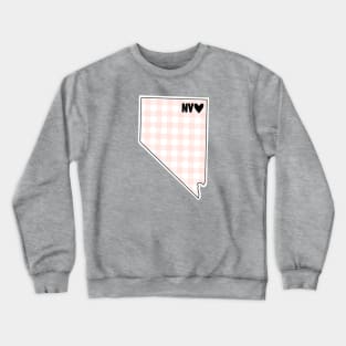 USA States: Nevada (pink plaid) Crewneck Sweatshirt